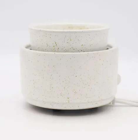 OEM ODM Custom Modern Plate Unique Shaped Ceramic Electric Plug Wax Melt  Wholesale Aromatherapy Burner Jar Candle Warmer