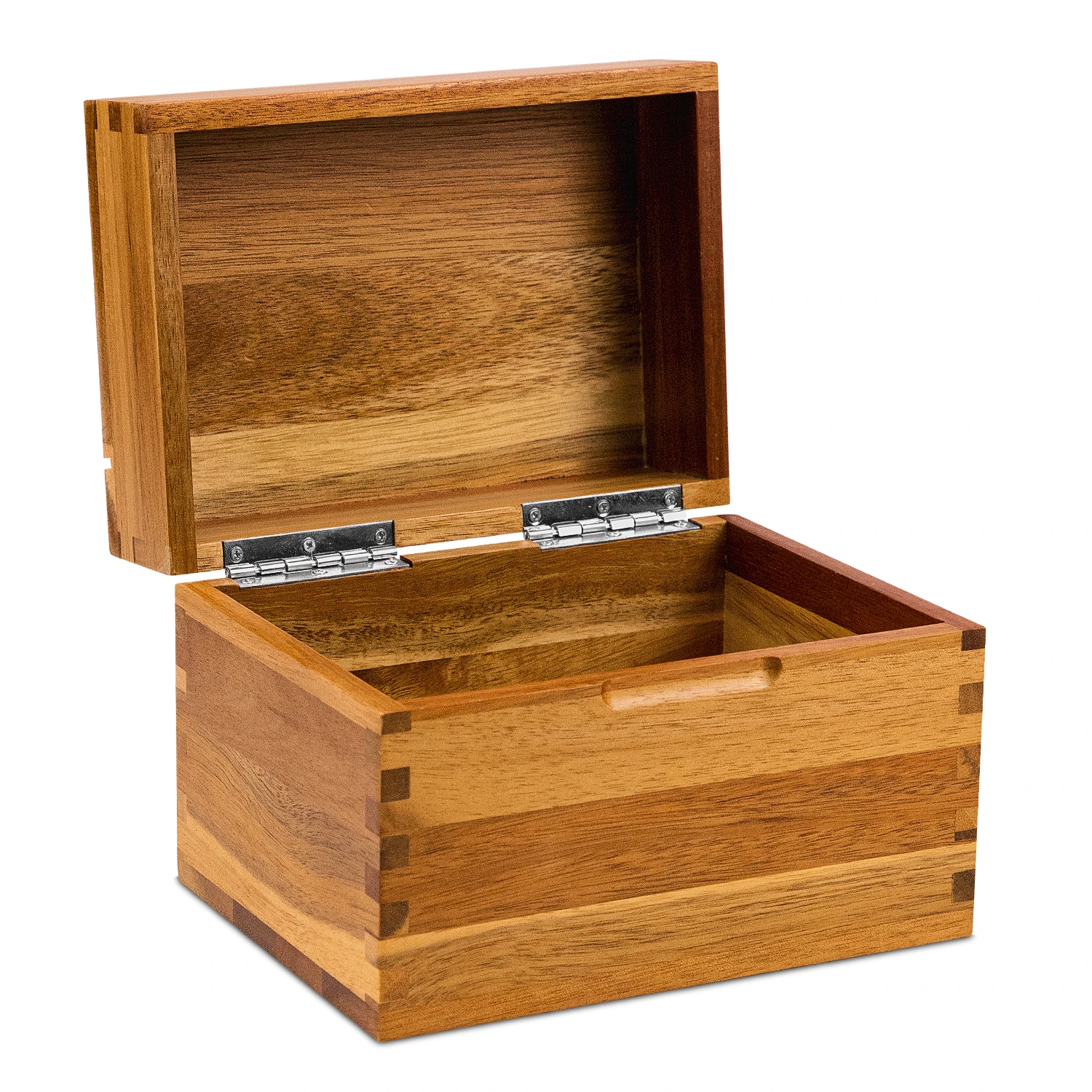 GL Factory Custom kitchen storage wood recipe box Acacia Wooden Recipe Card Storage Box