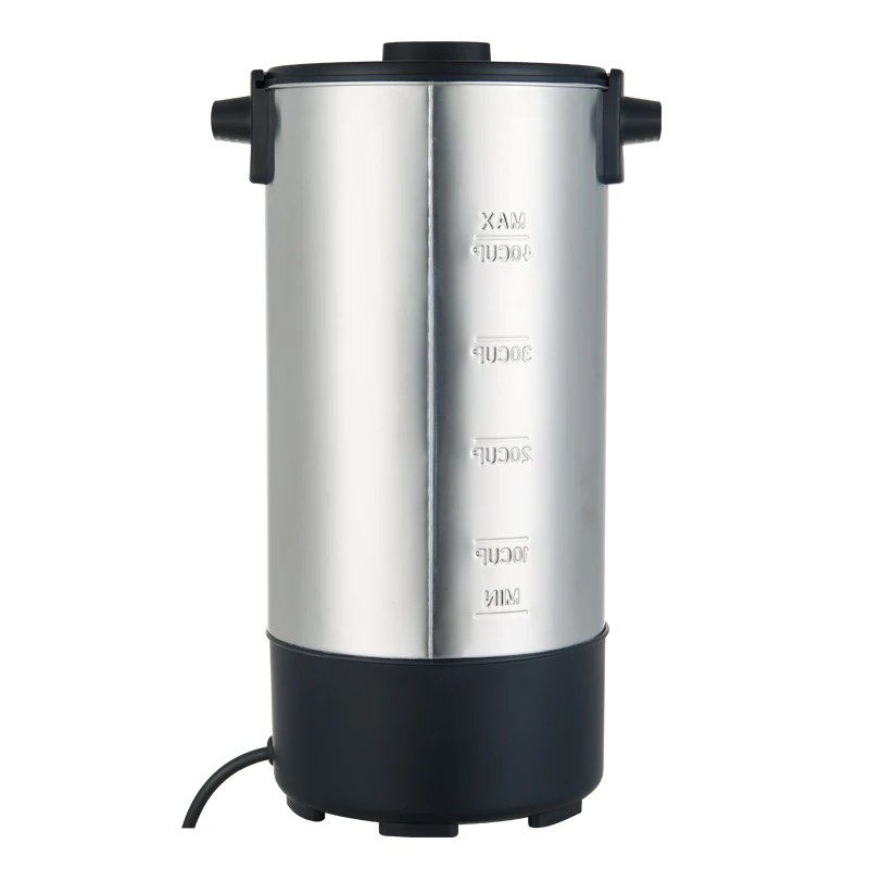 6L 40 Cups Electric Commercial Stainless Steel Coffee Urn Coffee Boiler Water Boiler for Drinking with Filter Inside
