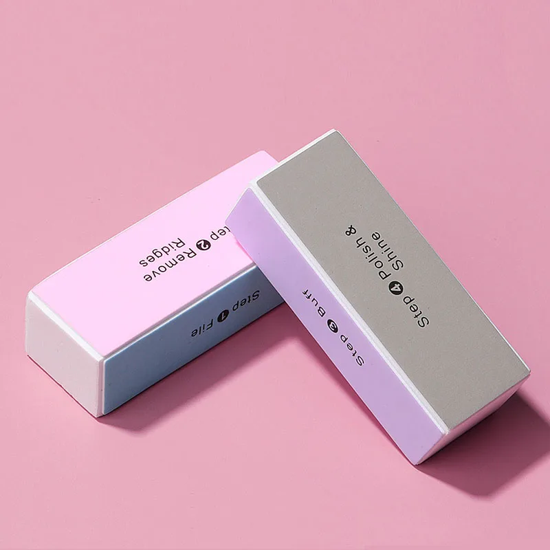 4 Sides Nail Buffer Polishing Tool Nail Sanding Block Buffing Sponge Manicure Rubbing Nail Files