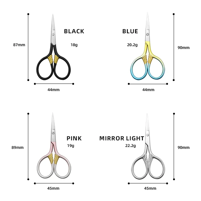 Portable Manicure Cuticle Beauty Grooming Mini Safe Eyebrow Trimming Scissors For Trimming Hair And Cutting Paper