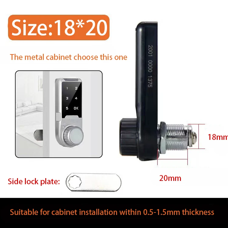 Electronic Keyless Digital Password Keypad Cam Smart Door Lock With Button battery CR2032