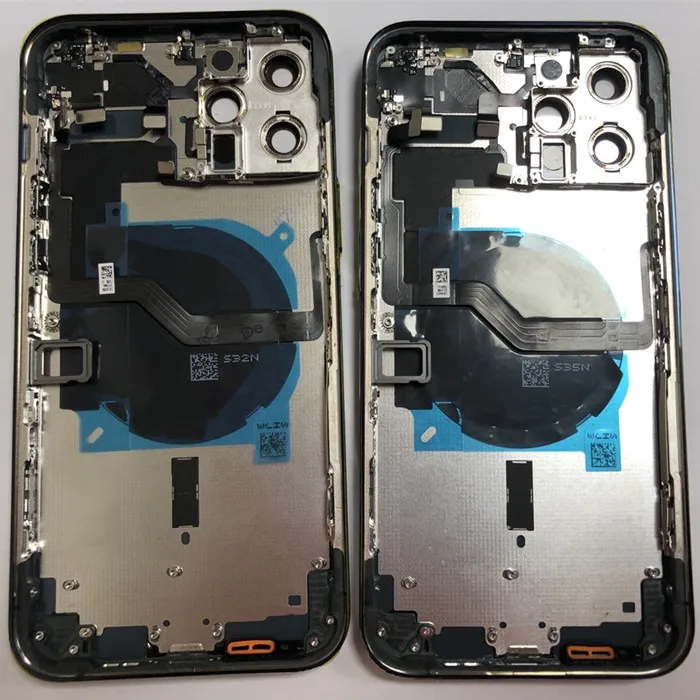 1Pc задняя крышка батарейного отсека в сборе для iPhone 12 Pro дверь металлический каркас корпуса шасси чехол с возможностью регулировки громкости гибкий