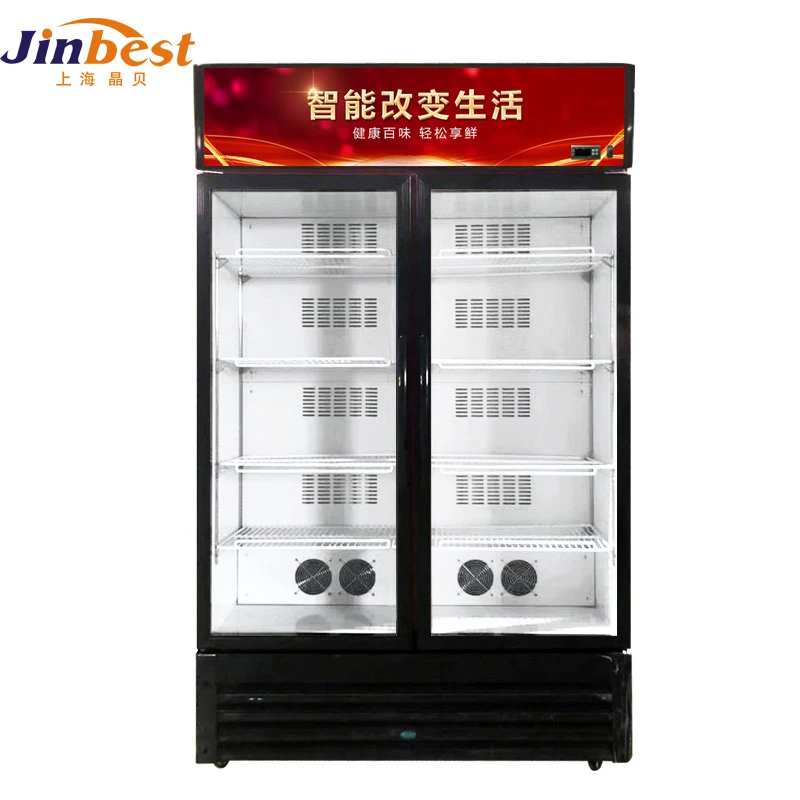 Commercial  supermarket  688L   double  glass door   heating cabinet
