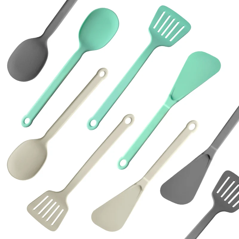 Custom Silicone Kitchen Accessories Cooking Tools Spatula Set Stirring Heat Resistant Kitchen Utensils
