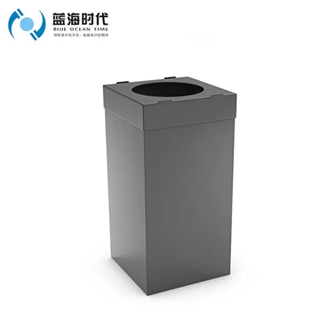Open Top Folding Correx Dustin Recycle Bin Corrugated Plastic Trash Can Corflute Waste Bin For Office
