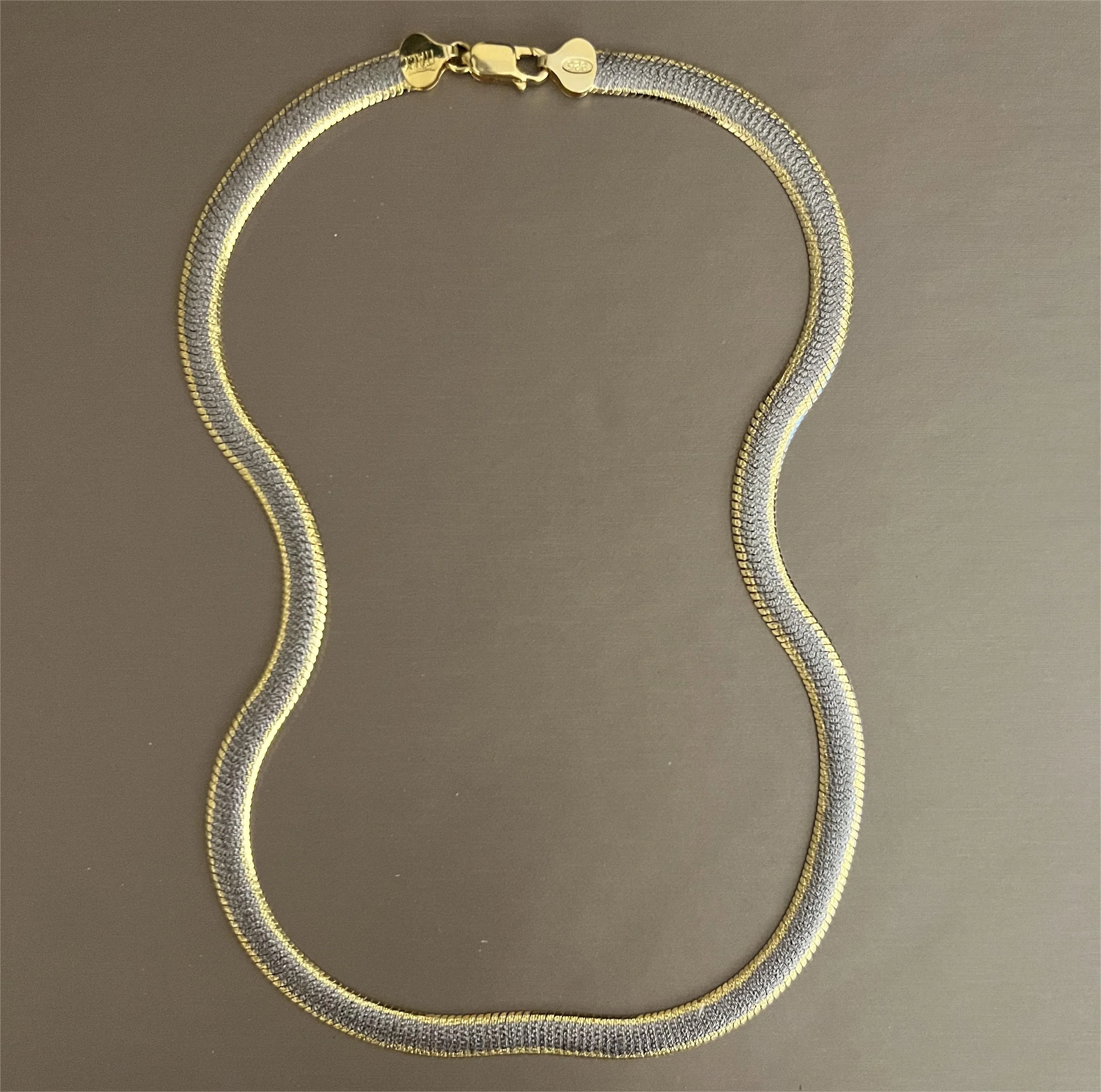 GLORY PACE Italy snake bone chain s925 silver herringbone snake choker necklace chain gold plated 925 silver snake chain bulk