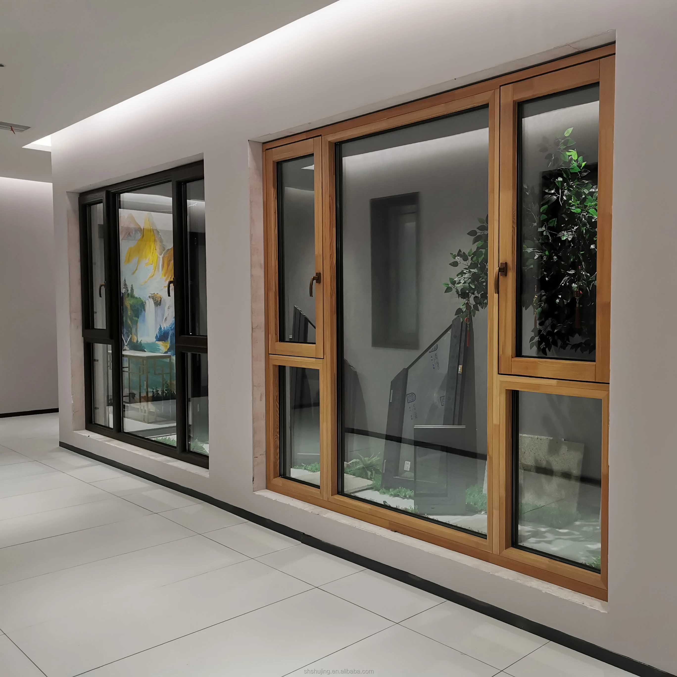 Hot sale aluminum clad wood window in