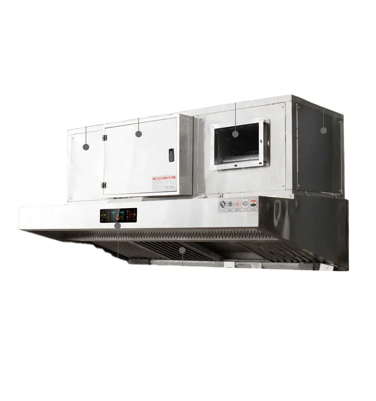 Restaurants Range Hood With Esp kelv Kitchen Smoke Extractor Hood For Hotel odour control unit
