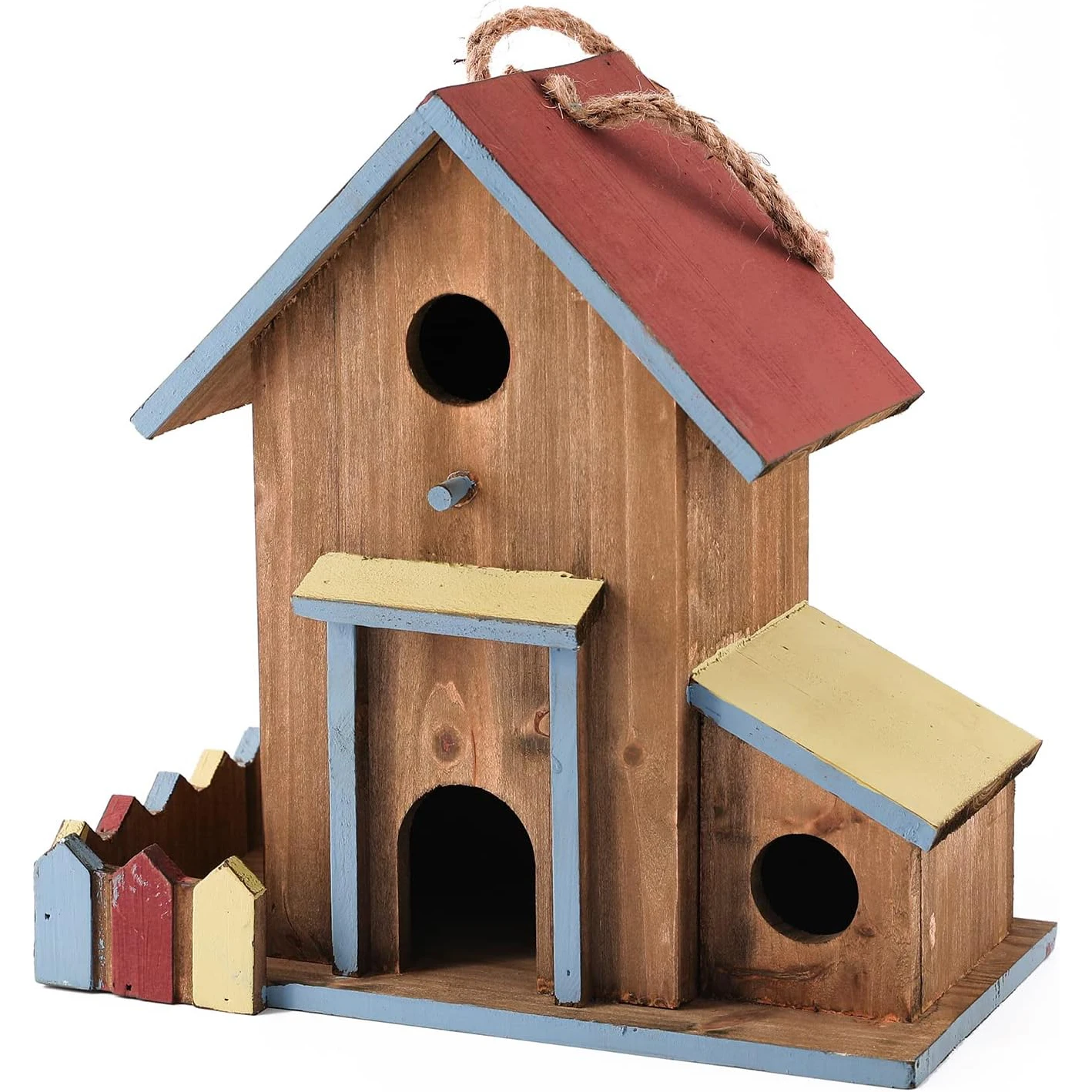 2 outdoor wooden aviaries for garden/patio/backyard decor with handmade natural aviaries