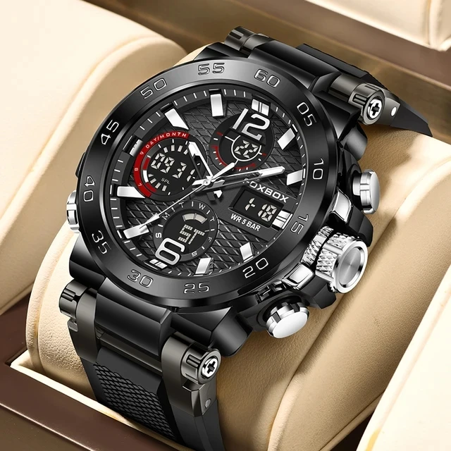 2024 LIGE 0033 Mens Sports Watches Waterproof Luminous Wrist Watch for Man Fashion Quartz Digital Top Brand Luxury Clock relojes