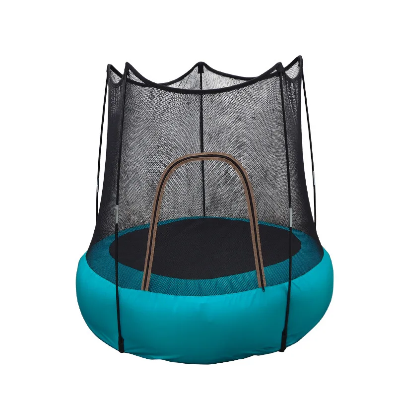 Customized multi-color optional indoor outdoor safe stable high elasticity child inflatable trampoline