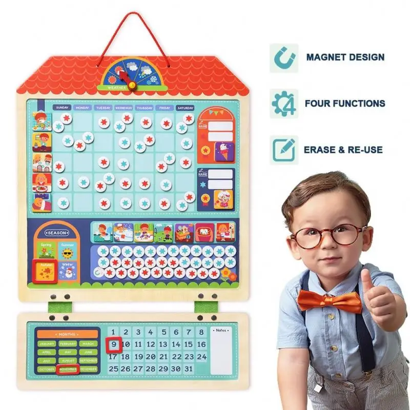 Mideer MD2015 KID GOOD BEHAVIOR REWARD CHART Habit/Routine Training Magnetic Wall Recorder early education for kid