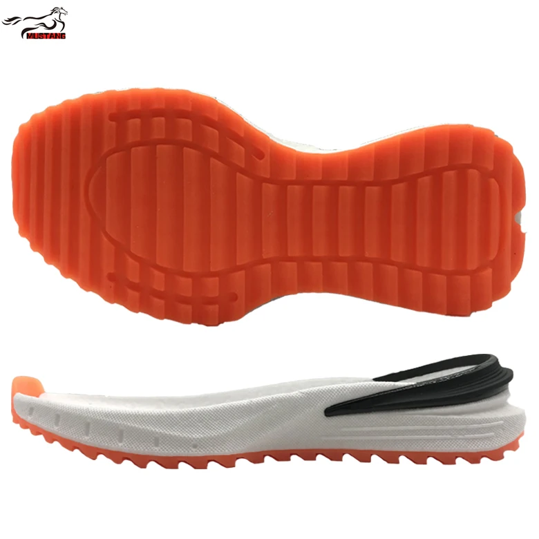 Mustang Wholesale Suelas EVA Sports Shoes Sole Running Outsole Flat Soles Customized Color EVA Sneaker Sole For Columbia
