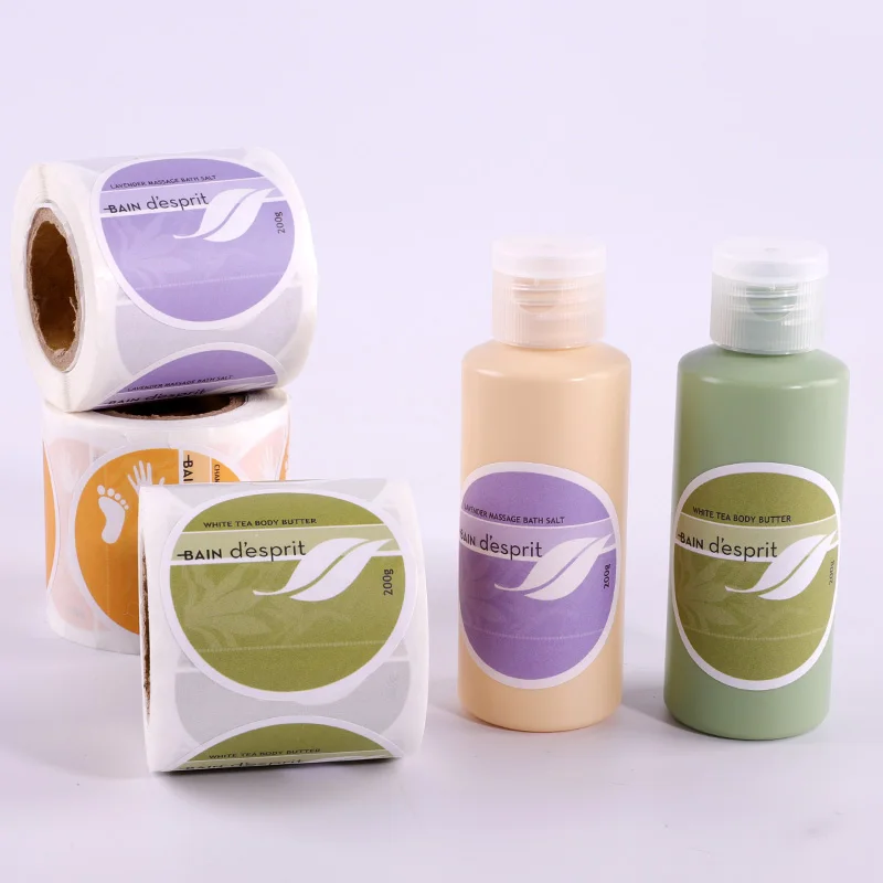 Пользовательские виниловые наклейки для косметики логотип ролл стикер