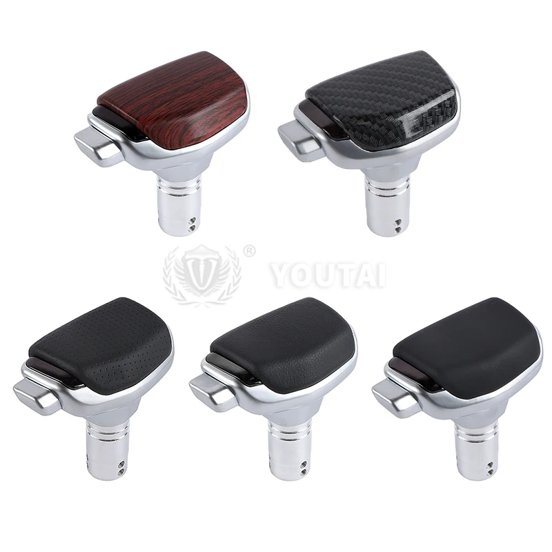 Youtai JDM accessories new style push button automatic metal leather gear shift knobs