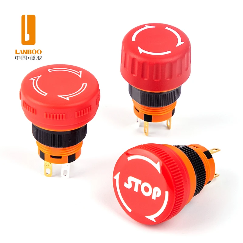 LANBOO 16SM/SM2 plastic emergency stop switch
