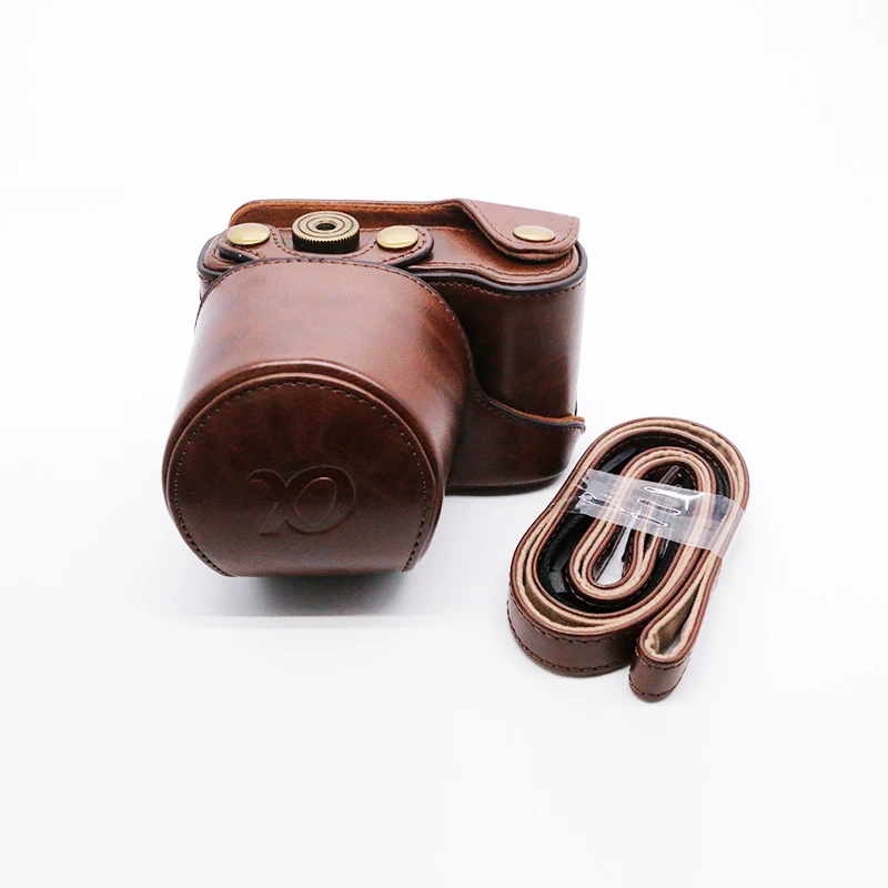 Custom logo shoulder small leather camera bags backpack waterproof travel