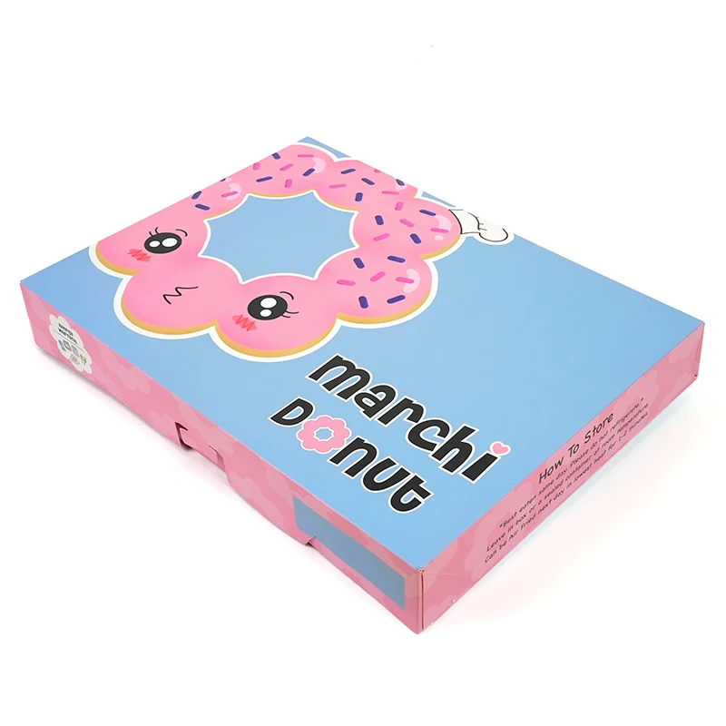 Cheap Custom Printed Logo Design Biodegradable Desert Box Brownie Donut Paper Food Packaging
