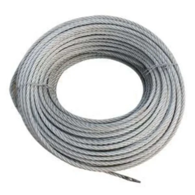 6x19 SS steel wire rope different sizes 1x7 7x7 1x19 7x19 Grade 304 316 50mm stainless steel wire rope for elevator