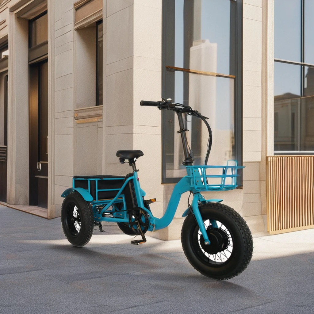 EZREAL 16-Inch Folding Electric Cargo E-Bike 750W 48V 14Ah Lithium Battery New Design Aluminum 3-Wheel Trike for Adults