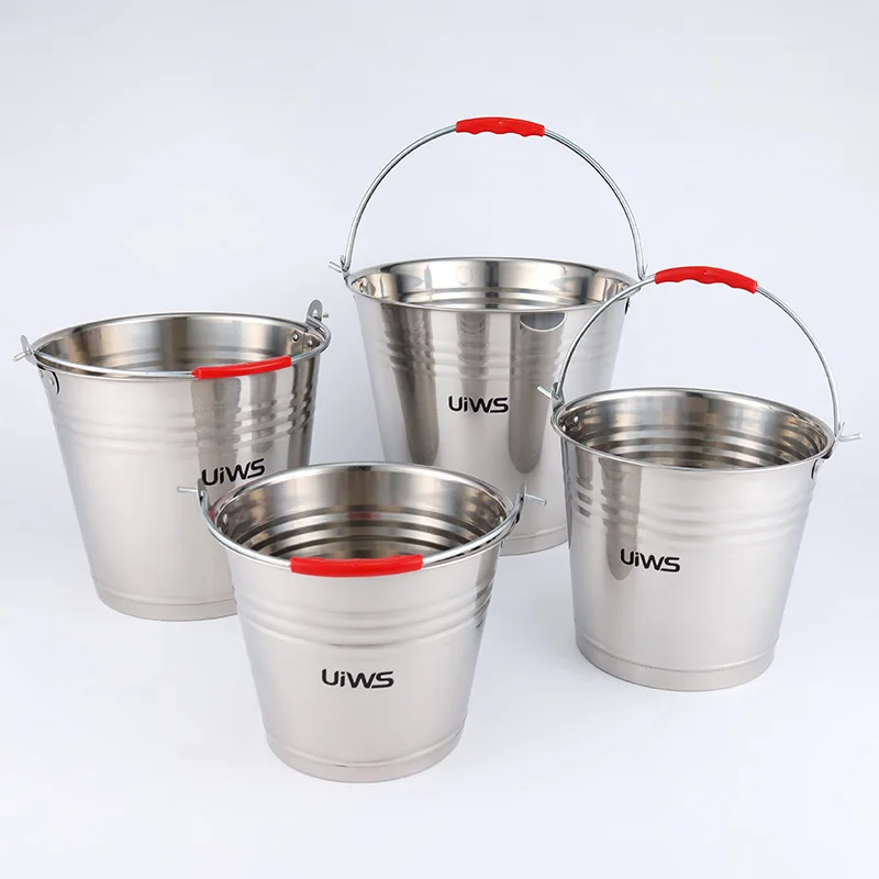Large capacity 8-20L stainless steel ice bucket multifunctional water /wine bucket for ktv home