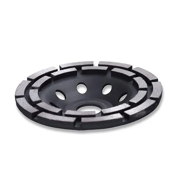 EN13236 4'-9' Double Row Diamond Grinding Cup Wheel for Concrete Applied With Angle Grinder and Floor Polishing Machine