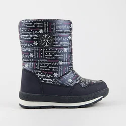 Зимние водонепроницаемые походные ботинки с высокой талией, Детские Зимние снежные ботинки на молнии