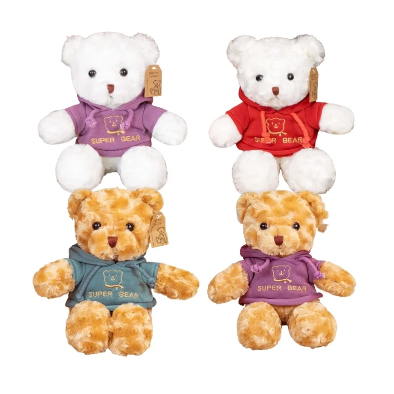 Low MOQ 30CM Teddy Bear Custom Personalized Butterfly Design Stuffed Plush Toy Holiday Gift Teddy Bear Plush Doll