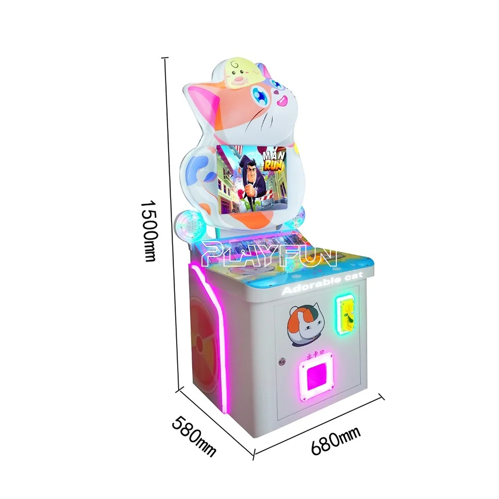 Playfun Hot Sale Indoor Amusement Park Kids Car Racing Gun Shooting Whack-a-Mole Mini Video Game Console Equipment