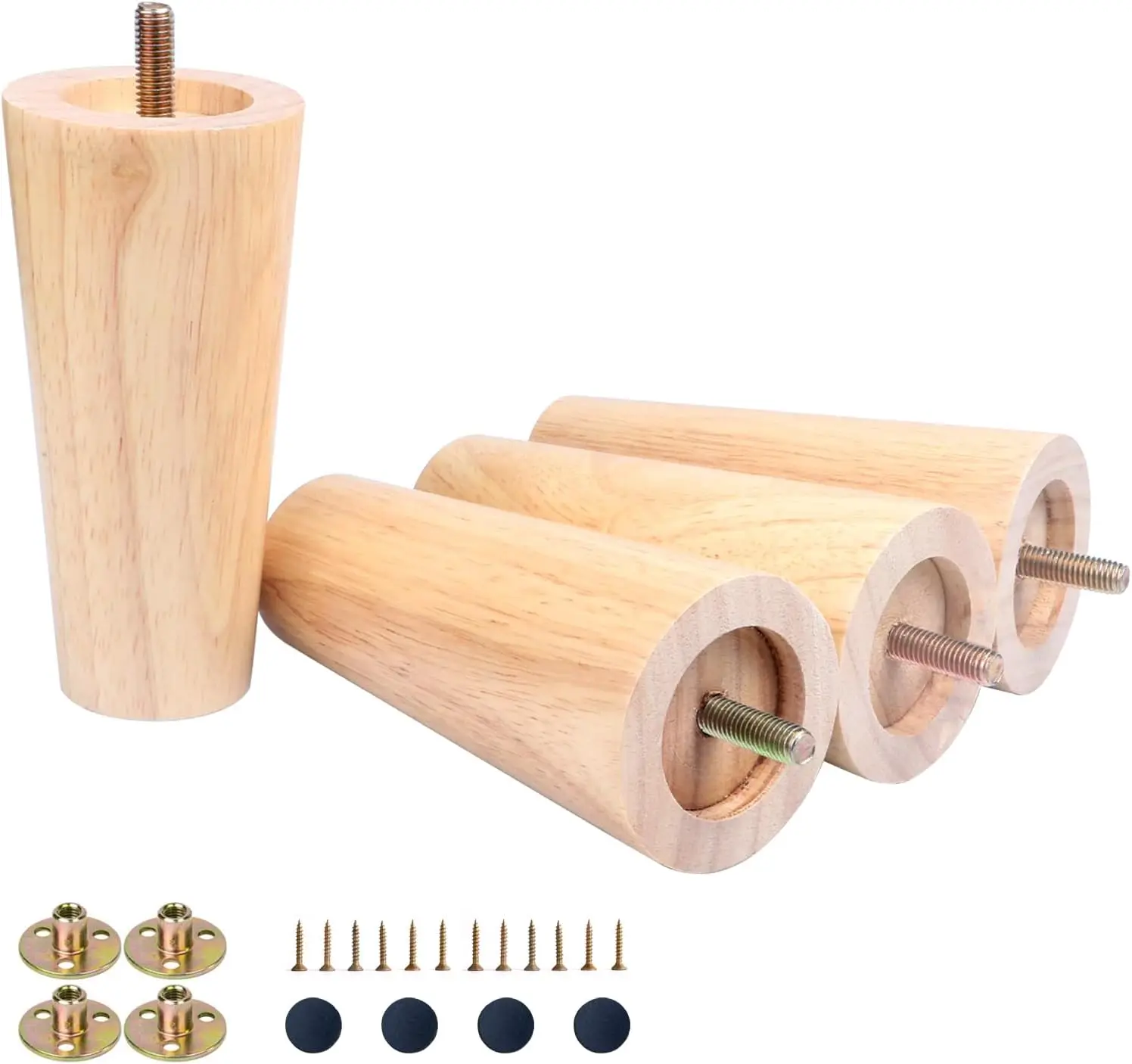 JUANA Furniture Leg Round Solid Wood Replacement Leg Very Suitable For Table Sofa Bed Coffee Table Leg