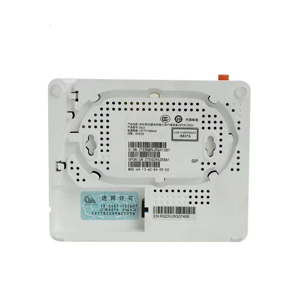 Hot Selling  optical fiber F612  equipment ONU  GPON XPON ONU 1GE+1FE+1TEL for internet service providers  ready stock F612