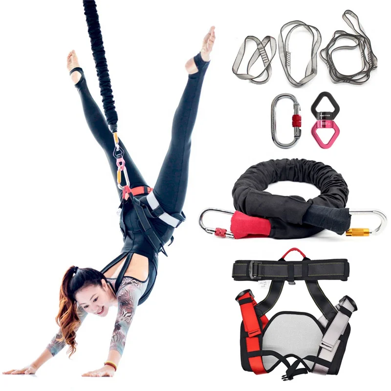 home gym fitness bungee Set  Yoga  air Bungee Cord Kit bungee dance  50-100kg