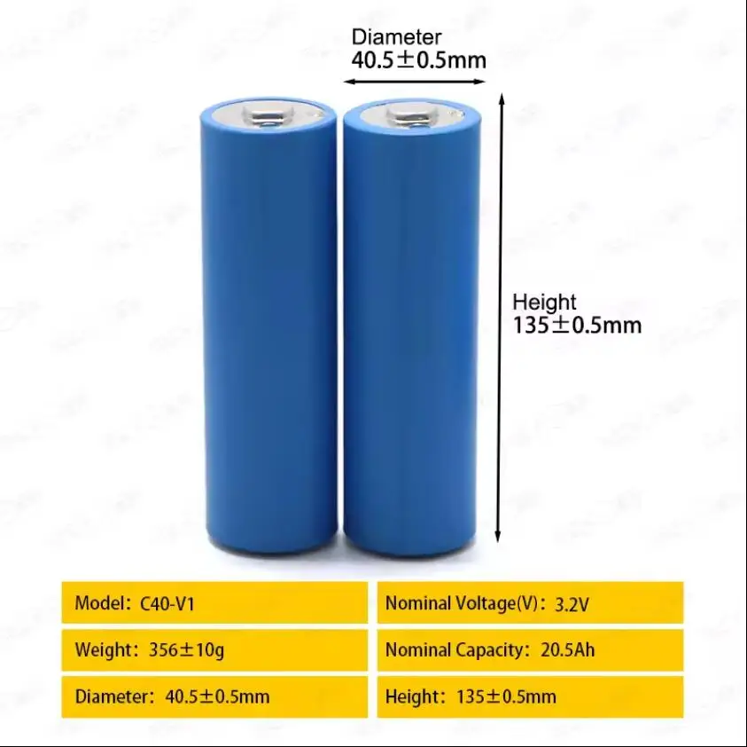 Цилиндрический аккумулятор C40 для электровелосипеда Lifepo4 40135 20ah 3C 60A 3 2 V литий-железо-фосфатные батареи