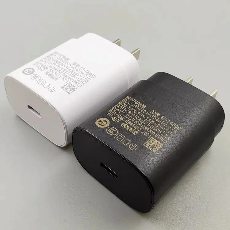 100% Genuine 25W PD Travel Adapter EP-TA800 Charger Original Fast Charging for Samsung Galaxy S22/S22 Ultra/S22+/S21/S21+/S21