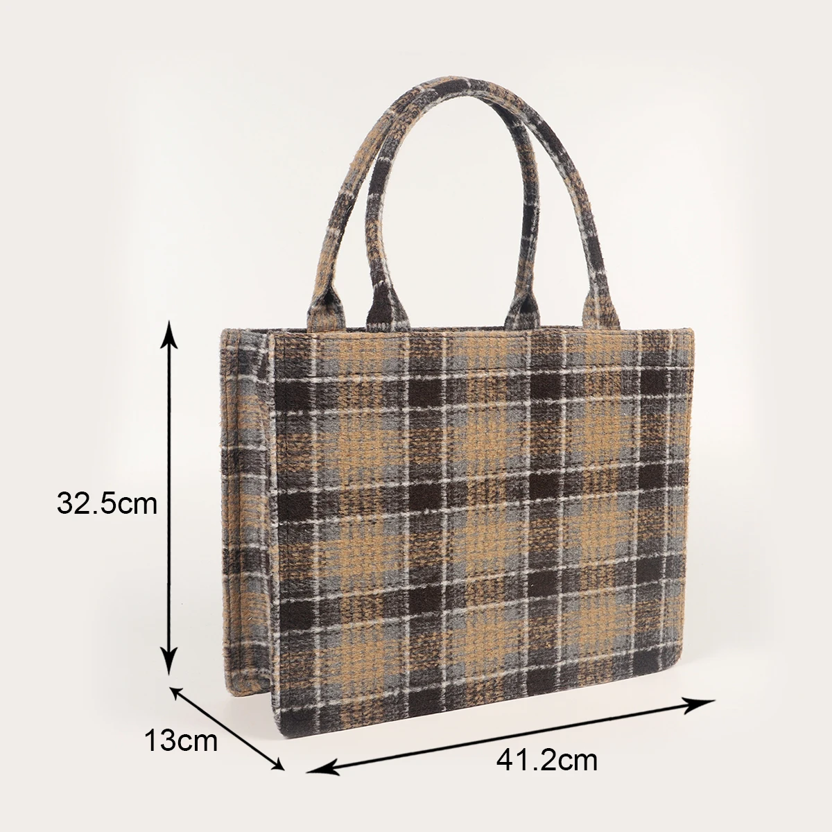OLEI aesthetic checkered tote bag book tote bag with zipper for women flet with zipper christian book tote bag
