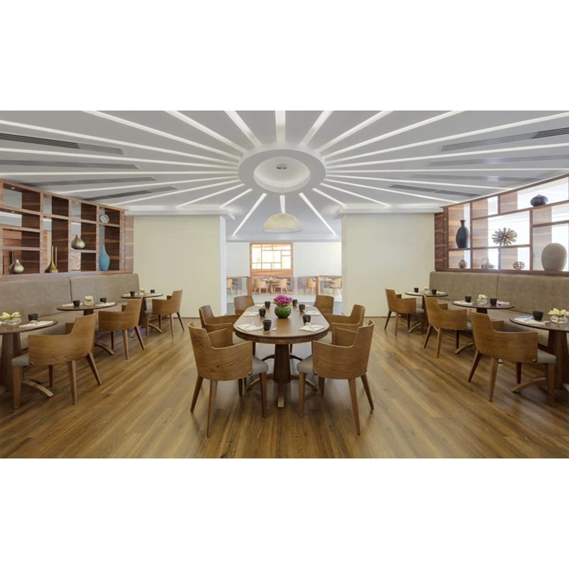 
Outdoor Furniture Adjustable Wood Dining Table For Patio Extendable Restaurant Furniture 