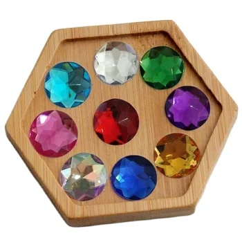 Crafting Embellishments Round Shape Acrylic Flatback Rhinestones Non-Hotfix Flat Back Rhinestones 20mm