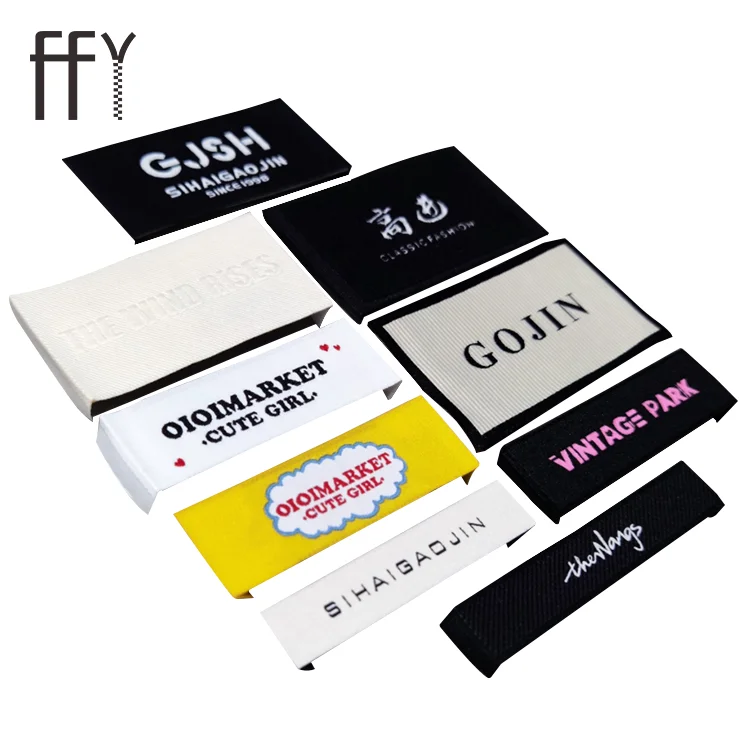 Высококачественная переработанная шелковая атласная этикетка на шею тканая ручной работы заказ для одежды