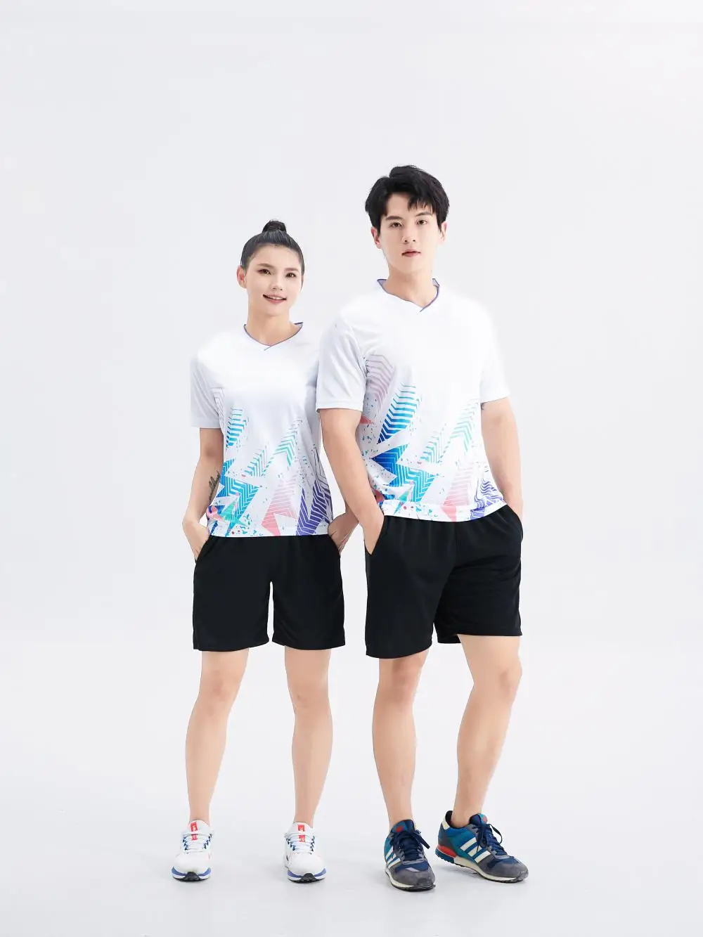 Summer badminton suit student running sports uniform table tennis racket set womens sweater tennis shirts