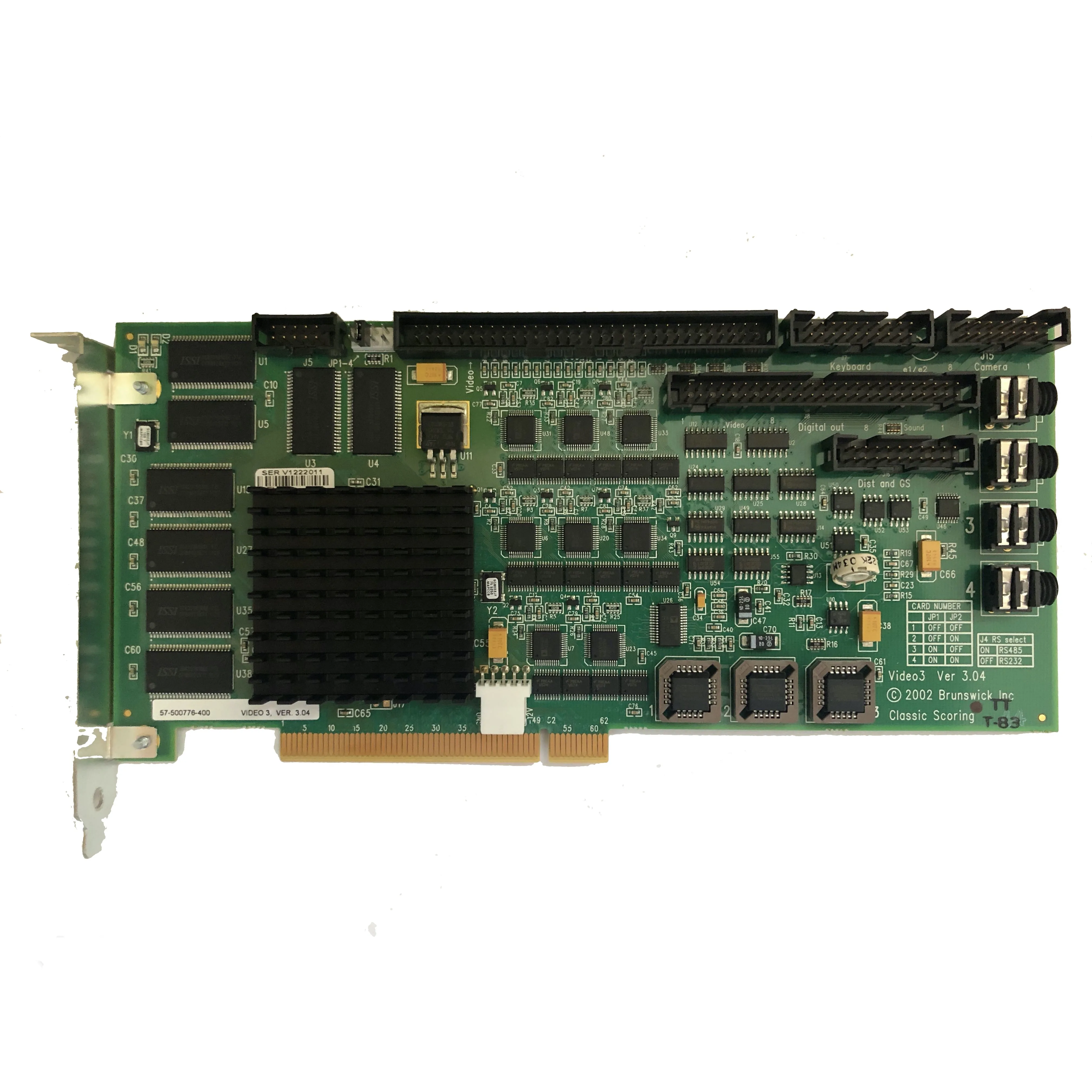 
Bowling Brunswick scoring Vector Video 3 PCB Used 
