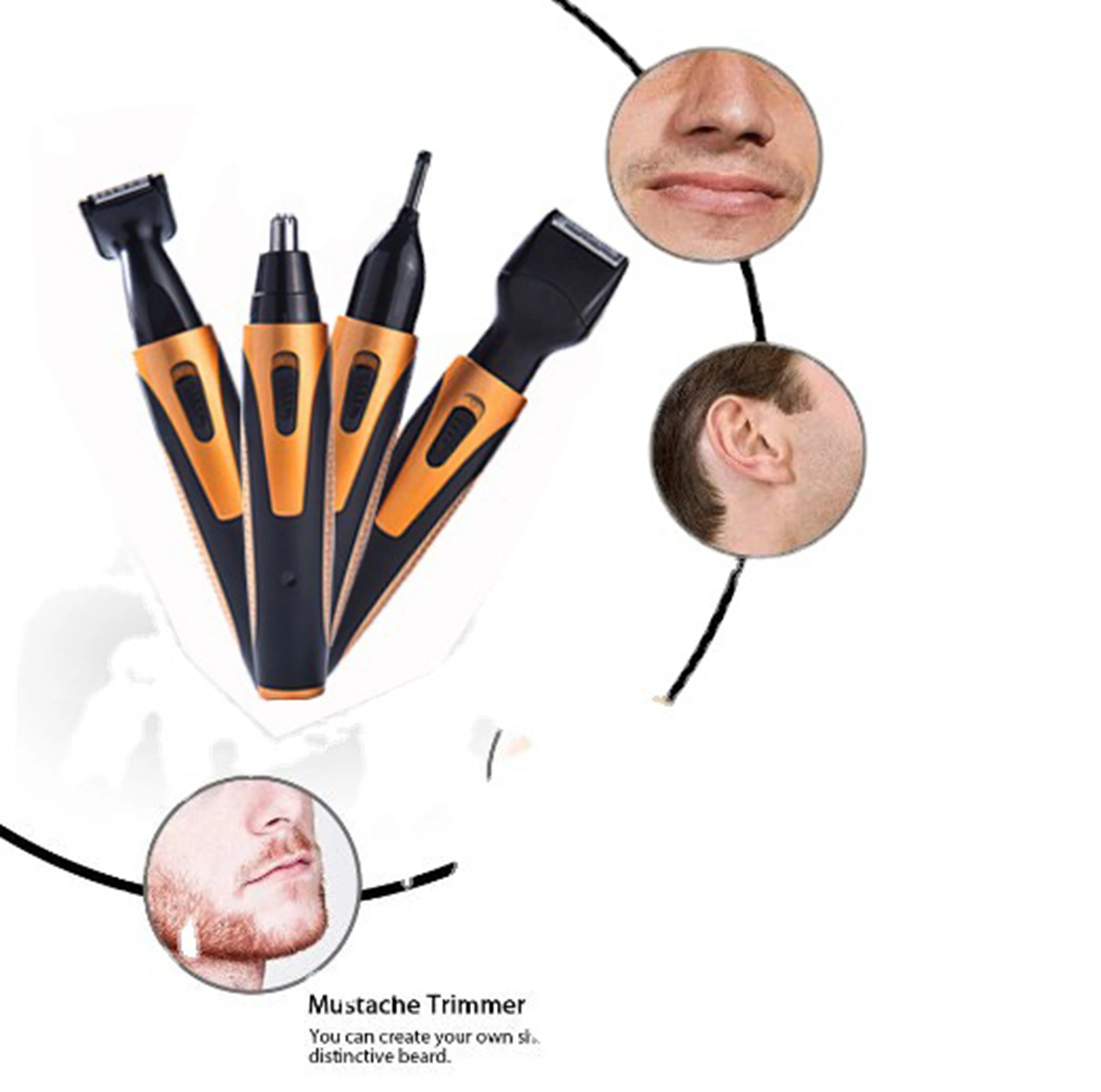 Hot Sale Beard Body Clipper Eyebrow Shaving Machine Nose Hair Trimmer Set  4 in 1 Multifunctional Electric Shaver