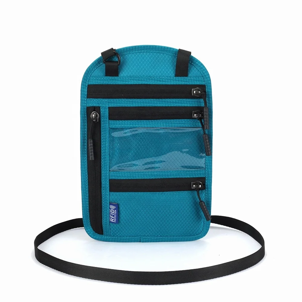 Travel abroad multi-functional document package Purse Pouch Passport Cover Credit ID Card Holder Money Travel Hanging Neck Bag