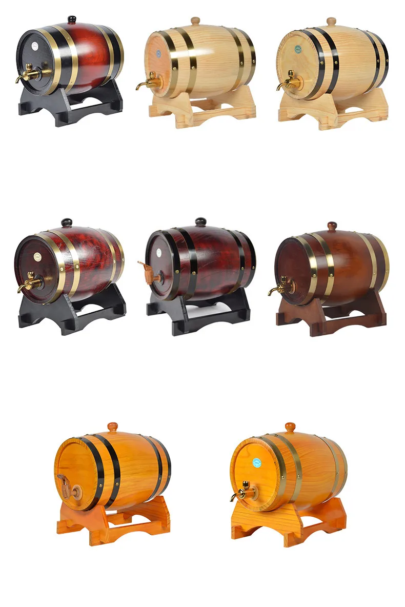 Family Horse-drawn Carts Oak Barrel for Storage and Brewing Wine