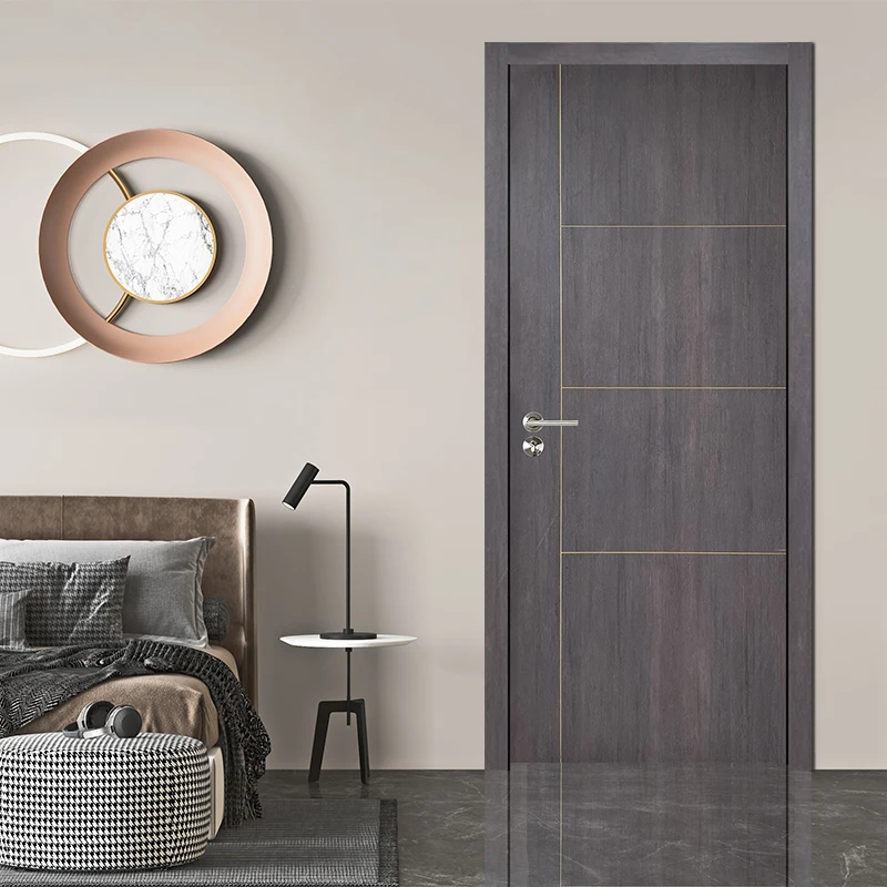 Melamine wood door for houses prehung MDF HDF wooden door panel for office for bedroom