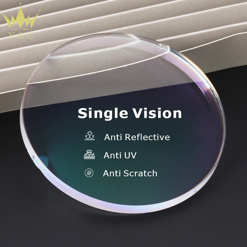 Single Vision Photochromic Blue Cut 1.56 HMC 72mm Flat Top Bifocal Photo Gray Blue Block HMC/SHMC Eye Lens Eyeglass Lenses