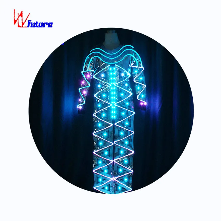 Unisex LED Costumes Ballroom Performance Wear Lyrical Dance Leotards Stage Suitable Party Dresses Set for Adults