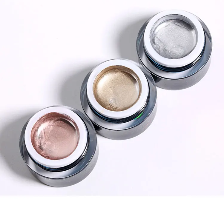 RONIKI 3D Carving Gel Private Label 3 Colors Metallic Painting Gel Polish for nail art