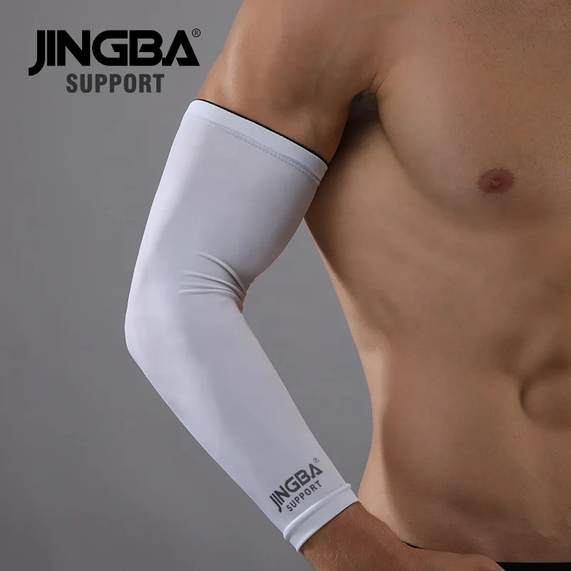 JINGBA Fast Dispatch Uv Protection Quick Drying  Polyester Cycling Sports Compression Arm Warmer Protective Sleeves For arms