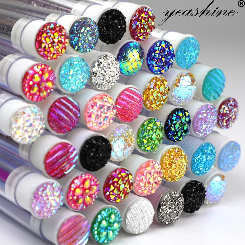 Disposable Diamond Edge Spooly Eyelash Spoolie Crystal Makeup Holder Eye Lash Mascara Wand Brush In Tube